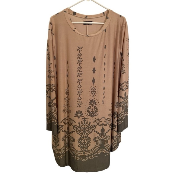 R&B collection long sleeve boho lagenlook dress size 2X - Picture 1 of 8